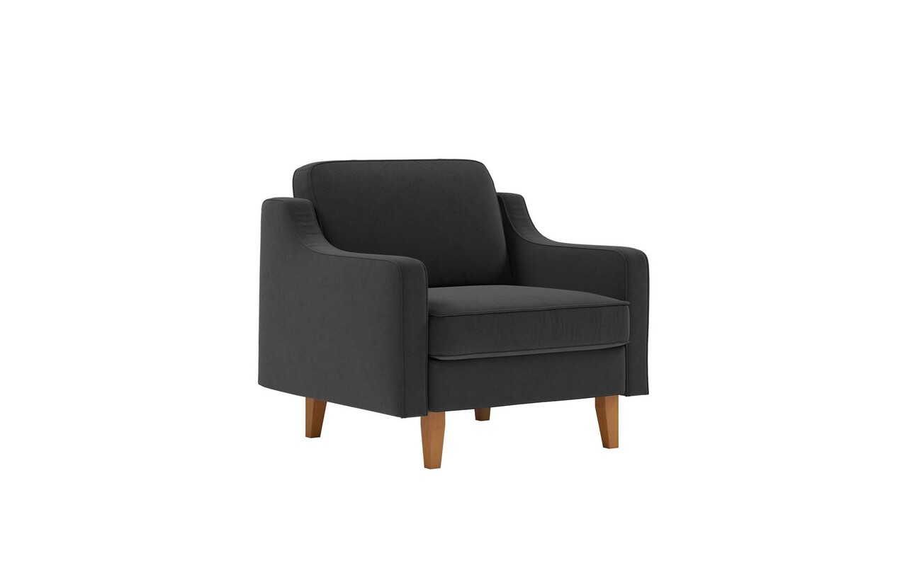Fotoliu, Atelier del Sofa, 918CMF1111, Otel, Gri noapte / Nuc - imagine 6